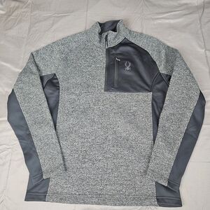 Spyder Gait Mens 1/2 Zip Fleece Pullover Jacket Chest Pocket Spyder Logo Large